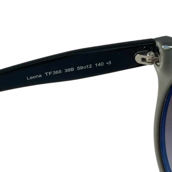 Tom Ford Women’s Sunglasses TF365 Leona Cat Eye Grey Silver Lens Brown Gradient - Picture 11 of 13